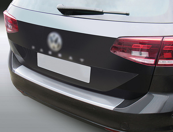 Ladekantenschutz passend für Volkswagen Passat Variant Kombi & Alltrack B8 ab BJ. 8.2019-11.2023  passgenau mit Abkantung ABS- Sonderfarbe Silber