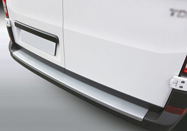 Rear Bumper Protector compatible with Volkswagen Crafter 04.2017->  Rearguard, Tailored Fit Bumper Guard, ABS Plastic- Special Colour Silver
