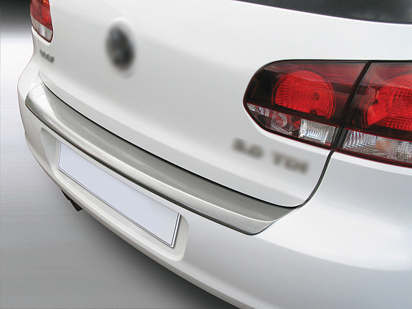 Zaštitna letva stražnjeg branika pogodno za Volkswagen Golf VI Hatchback 10.2008-12.2013 6 precizno pristajanje s dubokim zaštitnim rubom, ABS plastika- posebna boja izgled brušeni aluminij