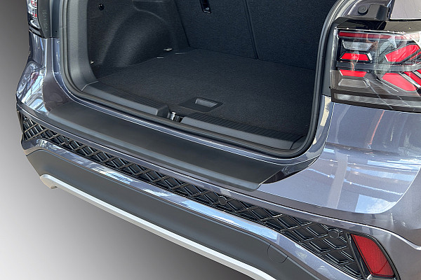 Zaštitna letva stražnjeg branika pogodno za Volkswagen T-Cross 03.2024->  precizno pristajanje s dubokim zaštitnim rubom, ABS plastika- boja crna mat