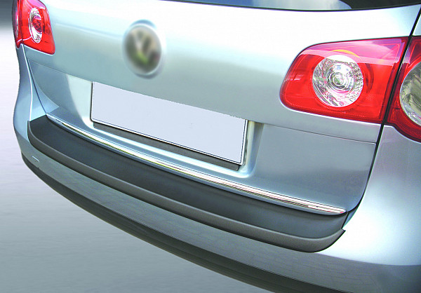Ladekantenschutz passend für Volkswagen Passat Variant B6 Kombi ab BJ. 8.2005-10.2010  passgenau mit Abkantung ABS- Farbe schwarz