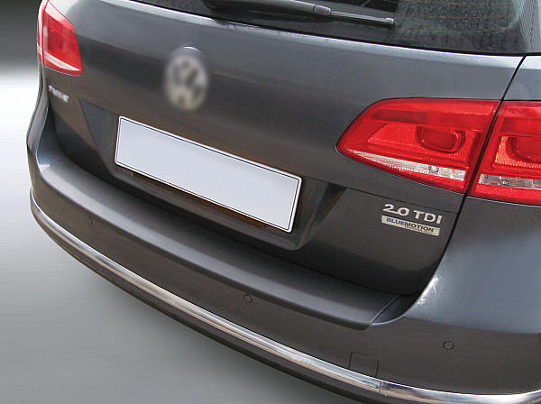 Ladekantenschutz passend für Volkswagen Passat Variant B7 Kombi ab BJ. 11.2010-9.2014 nicht für Alltrack passgenau mit Abkantung ABS- Farbe schwarz