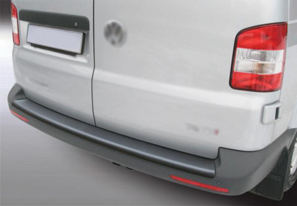 Ladekantenschutz passend für Volkswagen T5 ab BJ. 6.2012-5.2015 Transporter Multivan Caravelle passgenau mit Abkantung ABS- Farbe schwarz