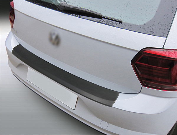 Ladekantenschutz passend für Volkswagen Polo ab BJ. 10.2017-3.2021 auch für GTI passgenau mit Abkantung ABS- Farbe schwarz