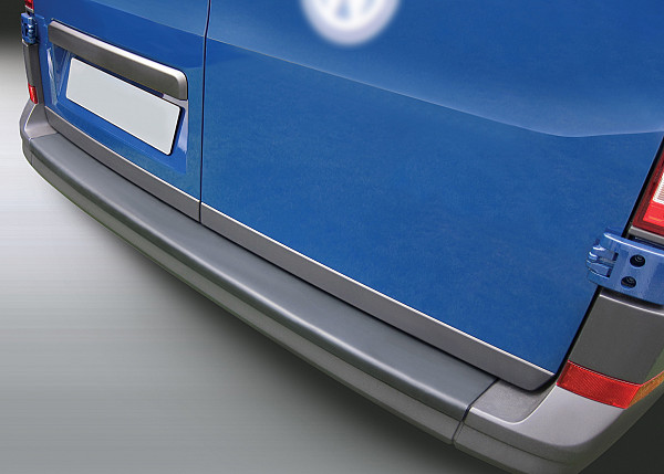 Rear Bumper Protector compatible with Volkswagen Crafter 04.2017->  Rearguard, Tailored Fit Bumper Guard, ABS Plastic- Colour Matte Black