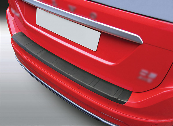 Zaščitna letvica zadnjega odbijača kompatibilna za Volvo XC60 06.2013-06.2017  zaščita nakladalnega roba z globokim zaščitnim robom, ABS plastika- barva črna mat