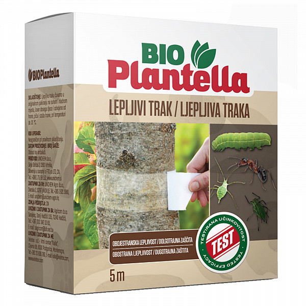 Leimring BIO PLANTELLA 5m – Natürlicher Schutz gegen Schädlinge an Obst- & Zierbäumen – Starkes Klebeband mit langer Haftkraft – Ganzjährig einsetzbar, doppelseitig, ungiftig