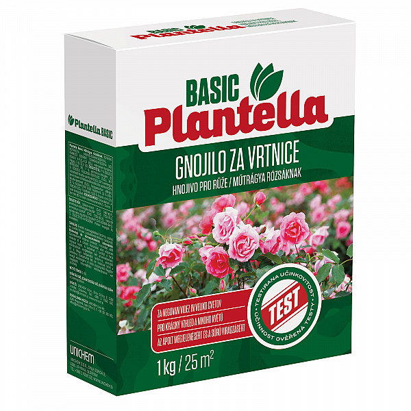 PLANTELLA Basic Rose Fertilizer 1Kg – Specialized Granular Fertilizer for Strong Rose Blooms & Healthy Growth – Long-Lasting Effect with Phosphorus & Zinc – Suitable for Bed, Potted & Climbing Roses