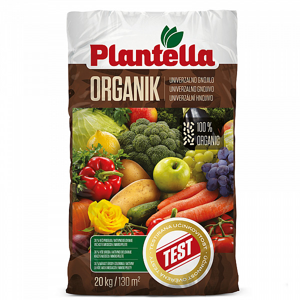 Organic Fertilizer PLANTELLA 20kg – Organic Pellets with Added Potassium for 30% Higher Yield – 100% Natural