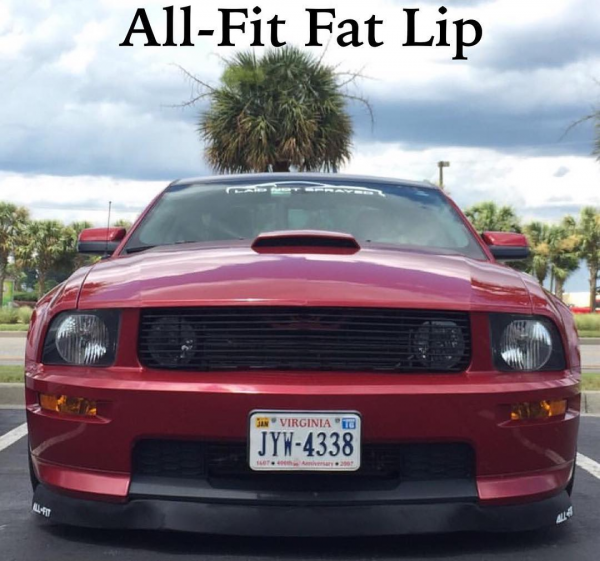 Original ALL-FIT LIP KIT FAT SCHWARZ Universal Spoiler Lippe Frontspoiler Spoilerlippe Gummilippe Frontspoileraufsatz Spoileraufsatz Seitenschweller 3M - Größe Large