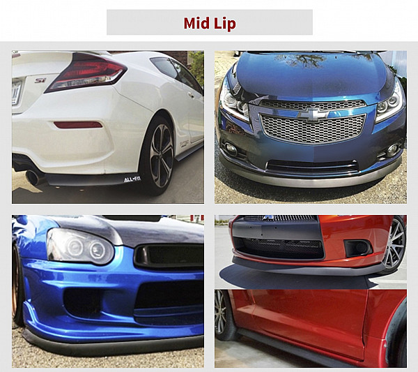 Original ALL-FIT LIP KIT MID SCHWARZ Universal Spoiler Lippe Frontspoiler Spoilerlippe Gummilippe Frontspoileraufsatz Spoileraufsatz Seitenschweller 3M - Größe Medium