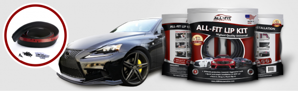 Original ALL-FIT LIP KIT Traditional ROT Universal Spoiler Lippe Frontspoiler Spoilerlippe Gummilippe Frontspoileraufsatz Spoileraufsatz Seitenschweller 3M - Größe Small