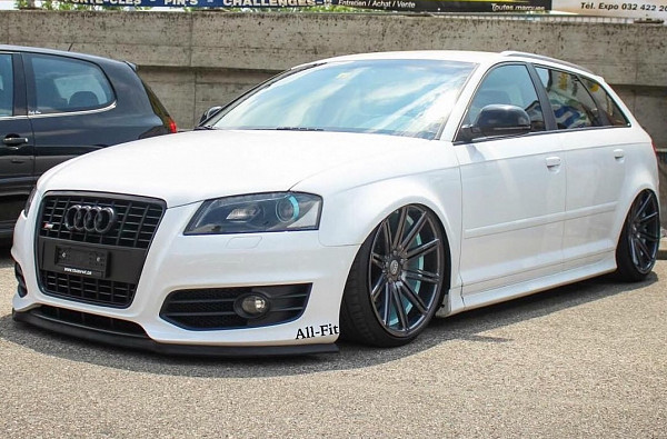 Original ALL-FIT LIP KIT Traditional ROT Universal Spoiler Lippe Frontspoiler Spoilerlippe Gummilippe Frontspoileraufsatz Spoileraufsatz Seitenschweller 3M - Größe Small