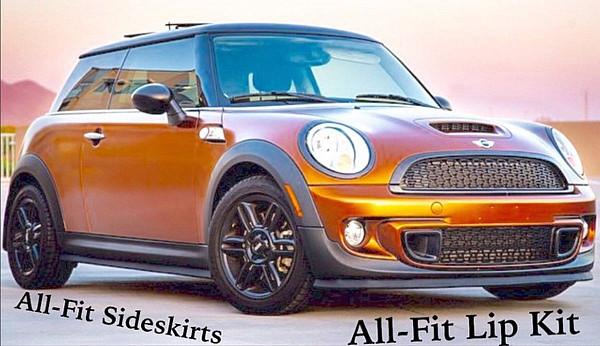 Original ALL-FIT LIP KIT Traditional ROT Universal Spoiler Lippe Frontspoiler Spoilerlippe Gummilippe Frontspoileraufsatz Spoileraufsatz Seitenschweller 3M - Größe Small