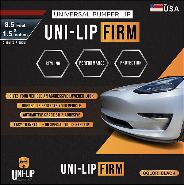 Original ALL-FIT UNI LIP KIT SCHWARZ Universal Spoiler Lippe Frontspoiler Spoilerlippe Gummilippe Frontspoileraufsatz Spoileraufsatz Seitenschweller 3M - Farbe Schwarz
