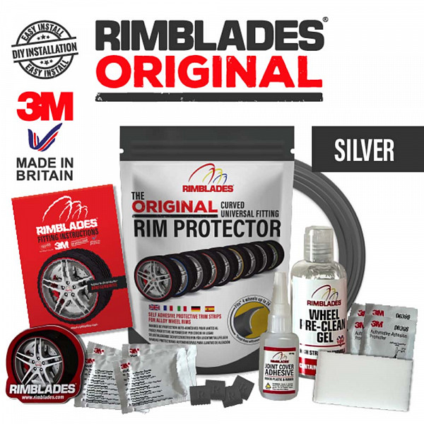 Rimblades Original GREY RIM PROTECTION & STYLING – C Profile For Alloy Wheels Up To 24