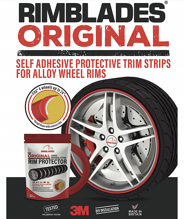 Rimblades Original GREY RIM PROTECTION & STYLING – C Profile For Alloy Wheels Up To 24