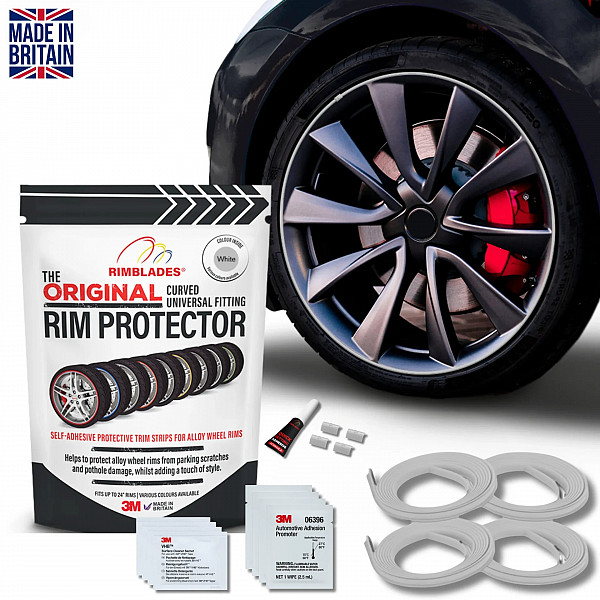 Rimblades Original WHITE RIM PROTECTION & STYLING – C Profile For Alloy Wheels Up To 24