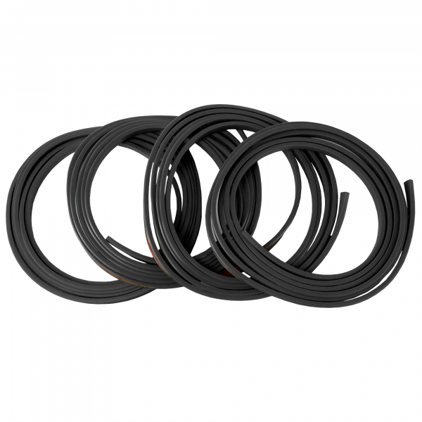 Rimsavers Rot universal FELGENSCHUTZ & STYLING- mit L Profil für Alu Felgen bis 24 Zoll- Felgenschutzring Alu Felgen Ringe Felgenrandaufkleber Felgenstyling Felgenhornschutz SCHWARZ