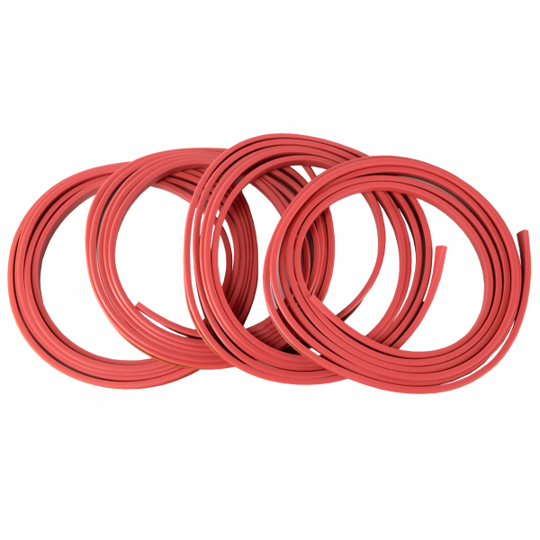 Rimsavers Rot universal FELGENSCHUTZ & STYLING- mit L Profil für Alu Felgen bis 24 Zoll- Felgenschutzring Alu Felgen Ringe Felgenrandaufkleber Felgenstyling Felgenhornschutz ROT