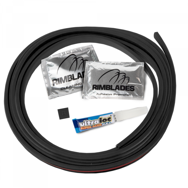 Rimsavers Rot universal FELGENSCHUTZ & STYLING- mit L Profil für Alu Felgen bis 24 Zoll- Felgenschutzring Alu Felgen Ringe Felgenrandaufkleber Felgenstyling Felgenhornschutz SCHWARZ