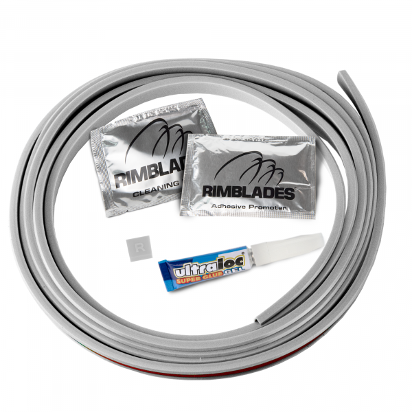 Rimsavers SILVER Wheel PROTECTION & STYLING – L Profile For Alloy Wheels With Flat Rim Edge Up To 24