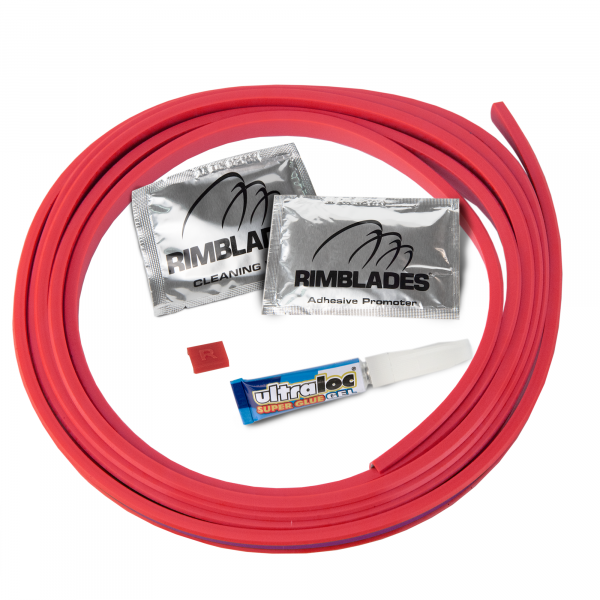 Rimsavers Rot universal FELGENSCHUTZ & STYLING- mit L Profil für Alu Felgen bis 24 Zoll- Felgenschutzring Alu Felgen Ringe Felgenrandaufkleber Felgenstyling Felgenhornschutz ROT