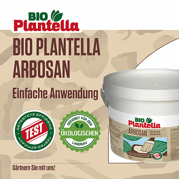 Protective Resin BIO PLANTELLA ARBOSAN 350g for Trees & Shrubs – Natural Wound Sealant for Cuts & Grafting – 100% Organic, Eco-Friendly, Weather-Resistant with Integrated Sponge