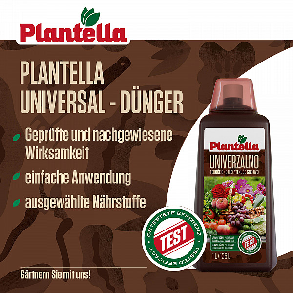 Universal Liquid Fertilizer PLANTELLA 1 Liter – For Optimal Growth and Abundant Bloom of All Plant Types
