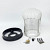 AROBA Grave Lantern weatherproof 20 cm glass cover with ALU base in black grave light 14 cm diameter lockable incl. Padlock BLACK