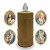 AROBA LED grave candle memorial light – flickering effect like a real candle – long burning time up to 120 days – reusable cemetery candle remembrance candle eternal candle – GOLD – MIXED SAINTS Sticker Set