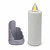 AROBA LED grave candle memorial light – flickering effect like a real candle – long burning time up to 60 days – reusable cemetery candle remembrance candle eternal candle – WHITE – SILVER SUPPORT