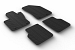 Custom Fit Rubber Floor Mats Compatible With Jeep Compass 07.2017-> 4 Pcs Set, With Raised Edge, Award Winning Design, Black Colour, Precision-Fit Rubber Car Mats
