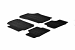 Custom Fit Rubber Floor Mats Compatible With Volkswagen up!, Cross up!, up! GTI 12.2011-12.2022 4 Pcs Set, With Raised Edge, Award Winning Design, Black Colour, Precision-Fit Rubber Car Mats