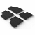 Custom Fit Rubber Floor Mats Compatible With Suzuki Swift 04.2024-> 4 Pcs Set, With Raised Edge, Award Winning Design, Black Colour, Precision-Fit Rubber Car Mats
