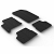 Custom Fit Rubber Floor Mats Compatible With Fiat 600 09.2023-> 4 Pcs Set, With Raised Edge, Award Winning Design, Black Colour, Precision-Fit Rubber Car Mats