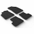 Custom Fit Rubber Floor Mats Compatible With Citroen C3 Hatchback 06.2024-> 4 Pcs Set, With Raised Edge, Award Winning Design, Black Colour, Precision-Fit Rubber Car Mats