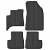 Custom Fit Rubber Floor Mats Compatible With Fiat Grande Panda Hybrid 07.2025-> 5 Pcs Set, With Raised Edge, Award Winning Design, Black Colour, Precision-Fit Rubber Car Mats