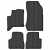 Custom Fit Rubber Floor Mats Compatible With Lancia Ypsilon 10.2025-> 4 Pcs Set, With Raised Edge, Award Winning Design, Black Colour, Precision-Fit Rubber Car Mats