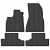 Custom Fit Rubber Floor Mats Compatible With Renault R5 01.2025-> 2 Pcs Set, With Raised Edge, Award Winning Design, Black Colour, Precision-Fit Rubber Car Mats