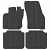 Custom Fit Rubber Floor Mats Compatible With Volkswagen Tayron 01.2024-> 4 Pcs Set, With Raised Edge, Award Winning Design, Black Colour, Precision-Fit Rubber Car Mats