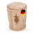 Handcrafted beech wood urn with cross & rose – 5 L natural urn for adults – Cylindrical memorial urn for ash capsule – Engraved, oiled, simple, sustainable & dignified