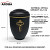 Handcrafted Matte Black Metal Urn with Gold Cross – 4.5L Christian Memorial Urn for Adult Ashes with Ash Capsule Insert – Symbol of Comfort, Faith & Eternity