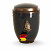 Handcrafted Matte Black Metal Urn with Rose Engraving – 4.5L Memorial Urn for Adult Ashes with Ash Capsule Insert – Symbol of Love, Remembrance & Dignified Farewell