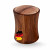 Handcrafted urn made of walnut wood – 5 L capacity for human ashes – Round natural urn suitable for ash capsule – Sustainable, chemical-free & stylish – Locally handcrafted